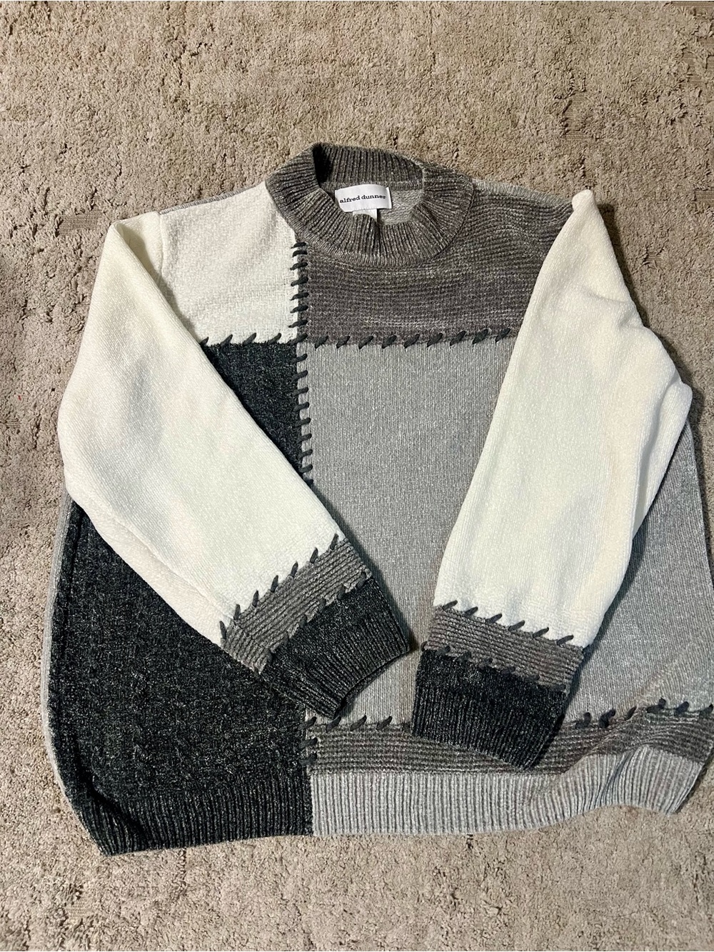 Vintage Alfred Dunner Crewneck Patchwork Sweater